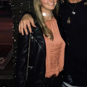 ZARA mauve high neck bodysuit